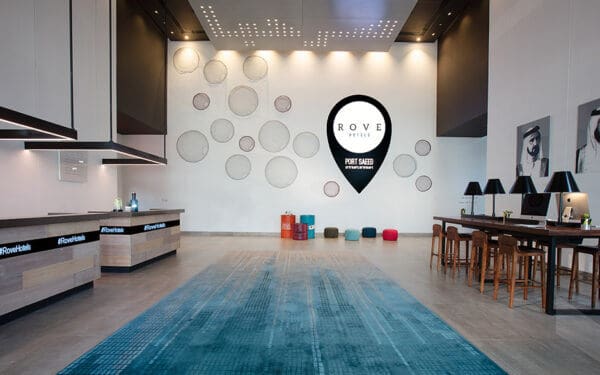 Rove City Centre Hotel lobby with modern and comfortable design