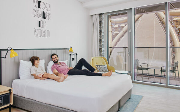 Rove Expo Hotel in Dubai with an outside view of Expo City