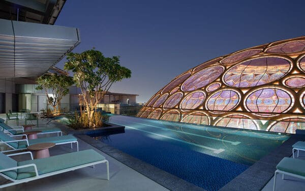 Exterior view of Rove Expo City Hotel in Dubai