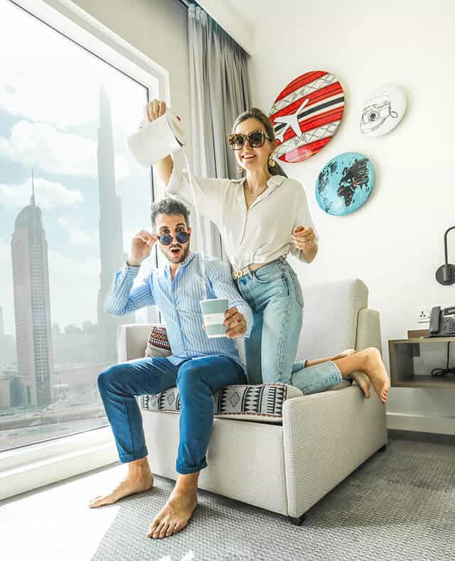 Best Room for Couples at Rove Downtown Hotel in Dubai